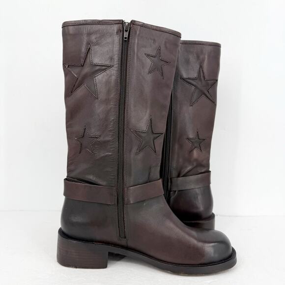 Vintage Foundry Women Mathilde Calf High Boot US 10 EU 41 Dark Brown Leather EUC - Picture 4 of 13